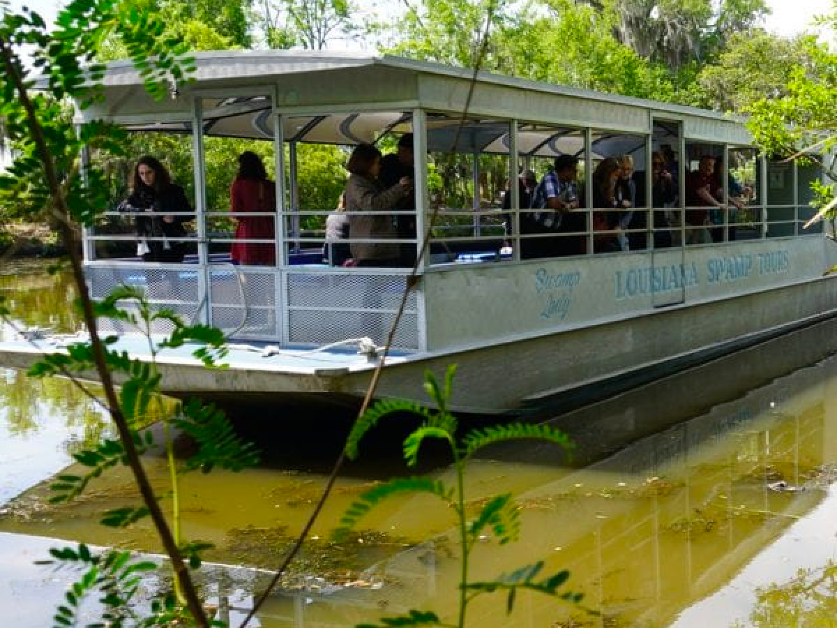 a boat sitting on the side of a river